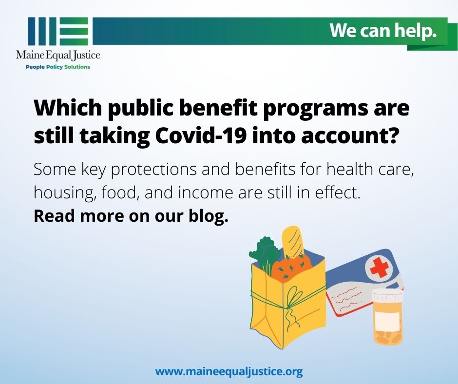 Which public benefit programs are still taking Covid-19 into account?
