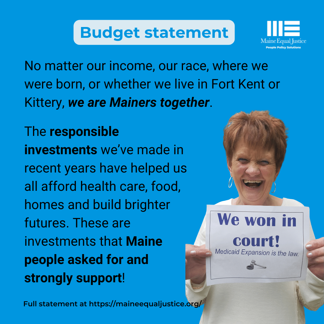 As Maine balances a budget…