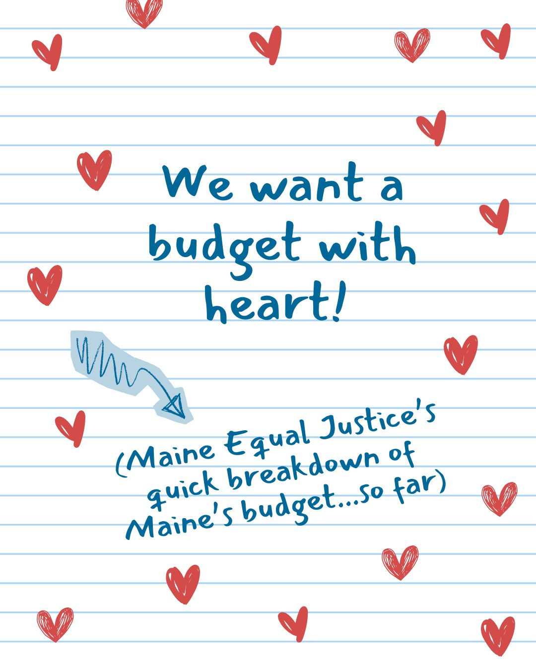 We want a budget with heart